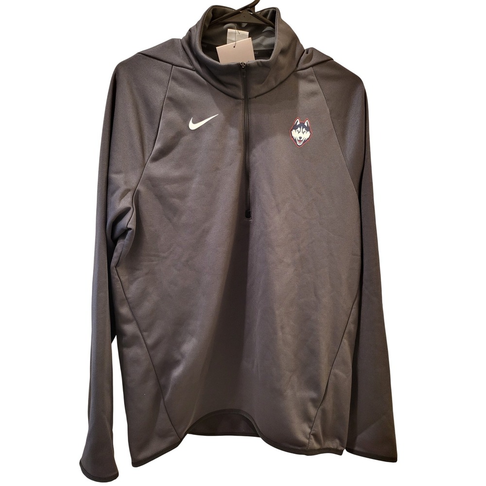 Nike UConn Huskies Dri-FIT Quarter Zip Pullover Jacket Mens Small‎